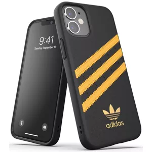 Kryt ADIDAS - Moulded Case PU for iPhone 12 Mini, black/collegiate gold (42479)