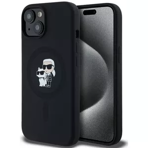 Kryt Karl Lagerfeld KLHMP15SSCMKCRHK iPhone 15 6.1" black hardcase Silicone Karl & Choupette MagSafe (KLHMP15SSCMKCRHK)