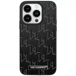 Kryt Karl Lagerfeld KLHMP15XPKHPORPK iPhone 15 Pro Max 6.7" hardcase black Leather Monogram Metal Logo (KLHMP15XPKHPORPK)