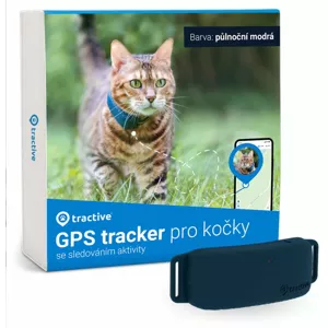 Senzor Tractive GPS CAT 4 LTE – Tracker a monitor aktivity pro kočky – půlnoční modrá