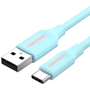 Kábel Vention USB 2.0 A to USB-C Cable COKSF 1m 3A Light Blue