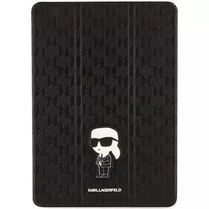 Púzdro Karl Lagerfeld iPad 10.2" Folio Magnet Allover Cover black Saffiano Monogram Ikonik (KLFC10SAKHPKK)