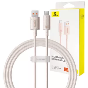 Kábel Baseus Fast Charging cable USB to USB-C Habitat Series 1m 100W (pink)