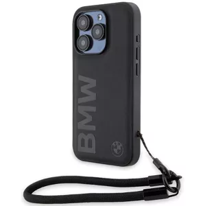 Kryt BMW BMHCP15X23RMRLK iPhone 15 Pro Max 6.7" black hardcase Signature Leather Wordmark Cord (BMHCP15X23RMRLK)