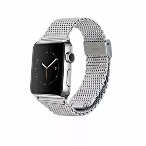 Remienok Monowear Silver Mesh Band pro Apple Watch - Silver Polished 42 mm