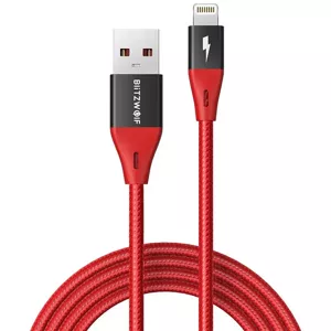Kábel USB-C Cable for Lightning BlitzWolf MF-10 Pro, MFI, 20W, 1.8m (red)