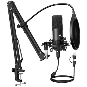 Mikrofón Maono A04E microphone with tripod (black)