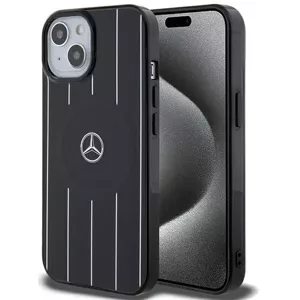 Kryt Mercedes MEHMP15S23HRSK iPhone 15 6.1" black hardcase Double Layer Crossed Lines MagSafe (MEHMP15S23HRSK)