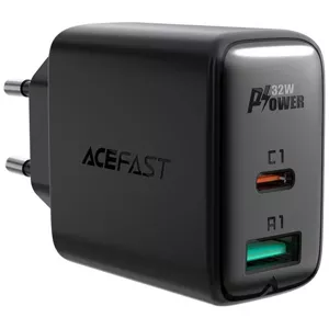 Nabíjačka Wall Charger Acefast A5 PD32W, USB + USB-C (black)