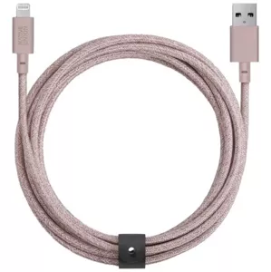 Kábel Native Union Belt Cable XL Lightning 3m, rose (BELT-L-ROS-3-NP)