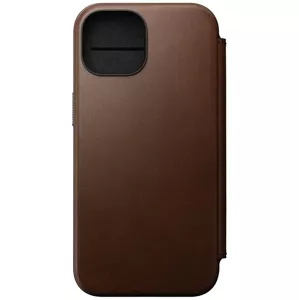 Púzdro Nomad Modern Leather Folio, brown - iPhone 15 (NM01623885)