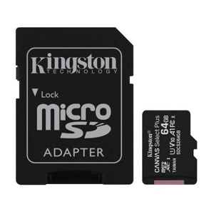 64GB microSDXC Kingston Canvas Select Plus  A1 CL10 100MB/s + adapter