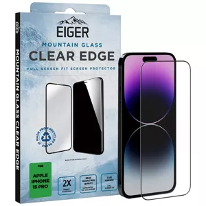 Ochranné sklo Eiger Mountain Glass CLEAR EDGE for Apple iPhone 15 Pro in Clear