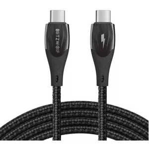 Kábel Cable USB-C to USB-C BlitzWolf BW-FC1, 96W, 5A, 1m (black)
