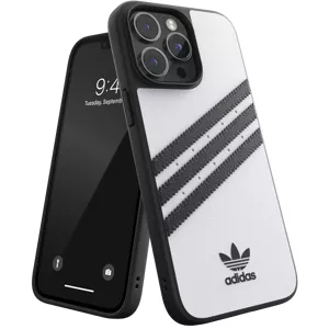 Kryt adidas OR Moulded Case PU for iPhone 14 Pro Max 2022 white/black (50194)