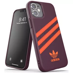 Kryt ADIDAS - Moulded Case PU for iPhone 12 mini maroon/solar orange (42256)