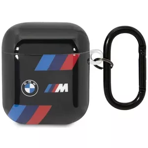 Púzdro BMW AirPods 1/2 cover black Tricolor Stripes (BMA222SOTK)