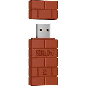 8BitDo USB Wireless Adaptér 2 – Brown – Nintendo Switch/PC