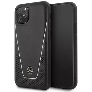 Kryt Mercedes - Apple iPhone 11 Pro Hard Case Pattern Line Leather - Black (MEHCN58CLSSI)