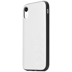Kryt AUDI Leather Case iPhone 8/7/SE 2020 white AU-TPUPCIP8-TT/D1-WE (AU-TPUPCIP8-TT/D1-WE)