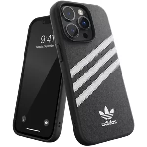 Kryt adidas OR Moulded Case PU for iPhone 14 Pro 2022 black/white (50186)