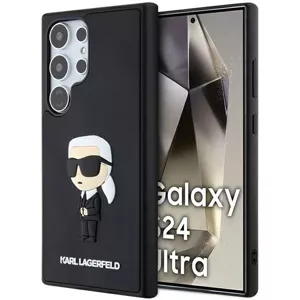 Kryt Karl Lagerfeld KLHCS24L3DRKINK S24 Ultra S928 black hardcase 3D Rubber Ikonik (KLHCS24L3DRKINK)