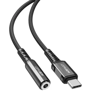 Adaptér Adapter USB-C to mini jack 3,5mm Acefast C1-07 18cm (black)