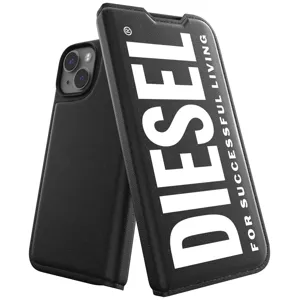 Púzdro Diesel Booklet Case Core for iPhone 14 black/white (50260)
