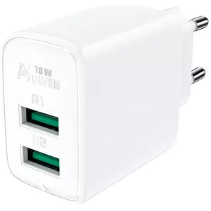 Nabíjačka Wall Charger Acefast A33, 2x USB, 18W, QC3.0 (white)