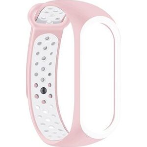 Eternico Sporty na Xiaomi Mi band 5/6/7 silk pink and white