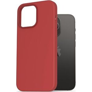 AlzaGuard Magnetic Silicone Case na iPhone 14 Pro Max červený