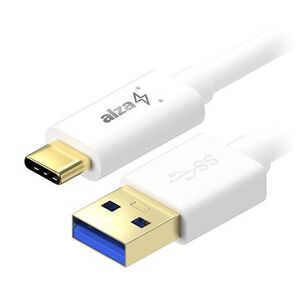 AlzaPower Core USB-A to USB-C 3.2 Gen 1 5Gbp 1m biely