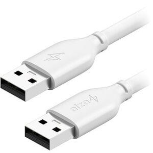 AlzaPower Core USB-A (M) to USB-A (M) 2.0, 1 m biely