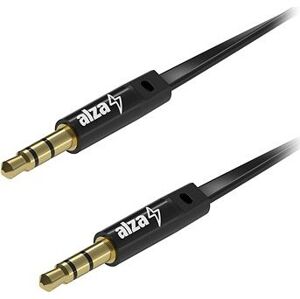 AlzaPower FlatCore Audio 3,5 mm Jack (M) to 3,5 mm Jack (M) 1 m čierny