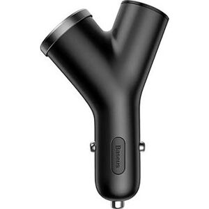 Baseus Y-type Dual USB + Cigarette Lighter Extended čierny
