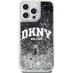 DKNY Liquid Glitter Arch Logo Zadný Kryt na iPhone 13 Pro Max Black