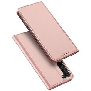 Skin Pro knižkové kožené puzdro na Samsung Galaxy S23, ružové