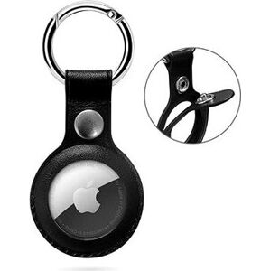 Epico AirTag Leather case with Epico logo – čierna