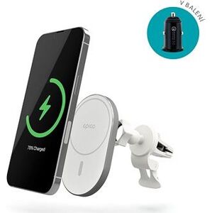 Epico Ellipse Wireless Car Charger - MagSafe compatible - Strieborná
