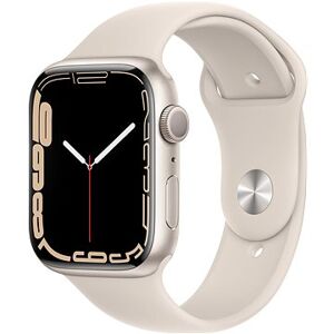 Apple Watch Series 7 45 mm Hviezdne biely hliník s hviezdne bielym športovým remienkom