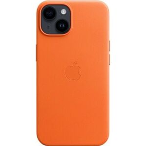 Apple iPhone 14 Kožený kryt s MagSafe oranžový