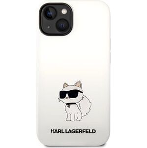 Karl Lagerfeld Liquid Silicone Choupette NFT Zadný Kryt pre iPhone 14 Plus White