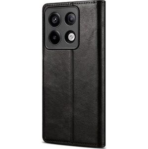 Lenuo Leather flipové puzdro na Xiaomi Redmi Note 13 Pro 5G, čierna