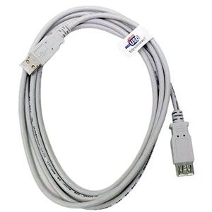 OEM USB 2.0 predlžovací 5 m AA sivý