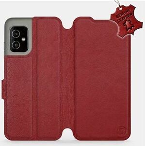 Mobiwear kožené flip pouzdro pro Asus Zenfone 8 - Tmavě červené