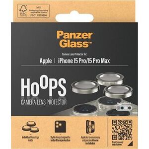 PanzerGlass HoOps Apple iPhone 16 Pro/15 Pro/16 Pro Max/15 Pro Max – krúžky na šošovky fotoaparátu – prírodný hliník