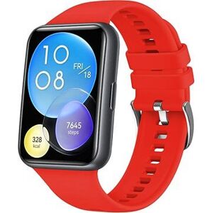 FIXED Silicone Strap pre Huawei Watch FIT2 červený