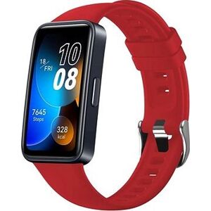 FIXED Silicone Strap na Huawei Band 8/9/10 červený