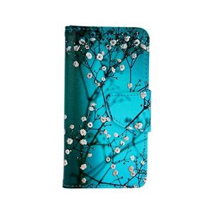 TopQ iPhone SE 2020 knižkové Modré s kvetmi 49752