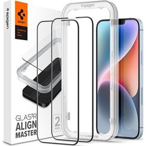 Spigen Glass tR AlignMaster HD 1 Pack FC Black iPhone 14/13 Pro/13